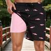 Board Shorts with Compression Liner Quick Dry Board Shorts Breathable Lining Adjustable Drawstring Summer Shorts