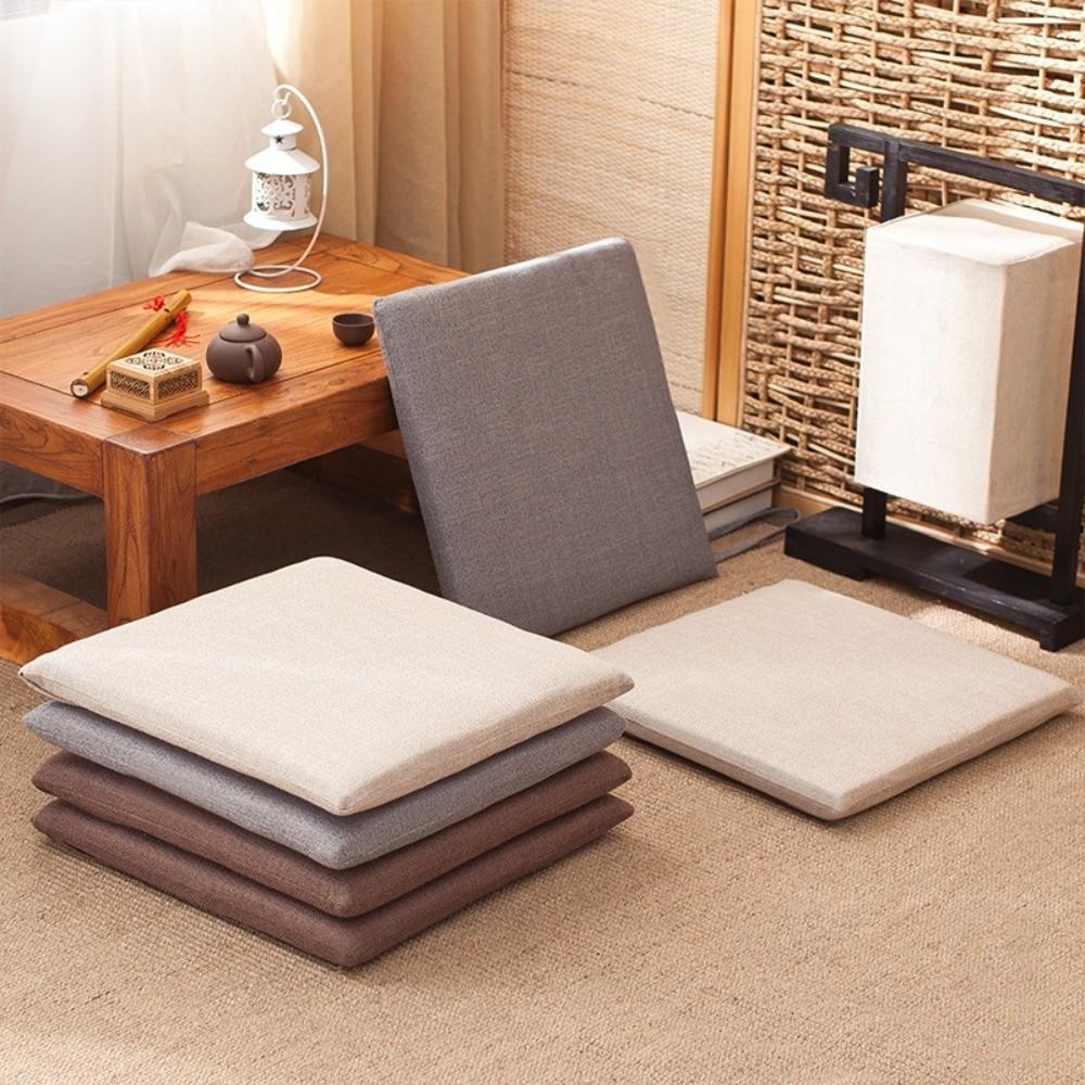 New Removable Linen Chair Cushion Thickened Washable Chair Cushion Breathable Soft Seat Cushion