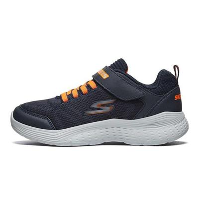 Velcro Low Top Casual Shoes Kids Sneakers Blue Black 97546L-NVBK