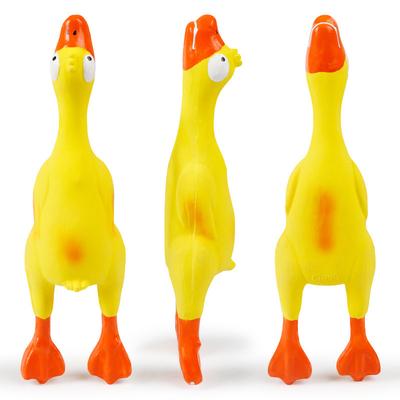 Screaming Duck Pet Latex Toy, High Elastic Cotton Filling Feels Good Latex Sound Pet Toy