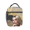 L-Lolas I-Indigos Lunch Bag For Adult Print Lunch Box Fashion Office Cooler Bag Portable Oxford Tote Food Bags