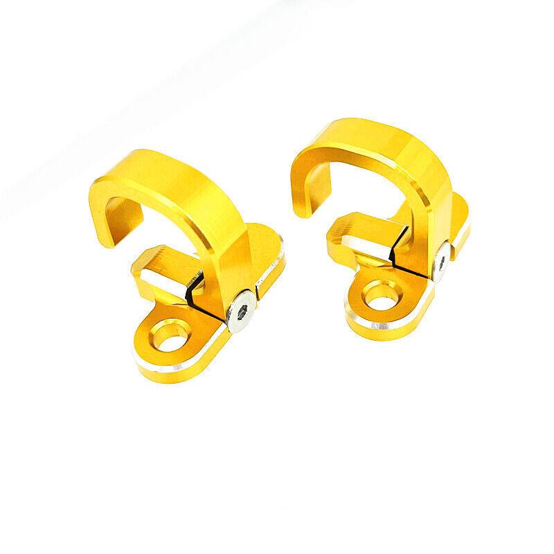 2X Rear Brake Line Hose Cable Guide Clamp For SUZUKI RM125 RM250 RM250Z RMZ450 золотой
