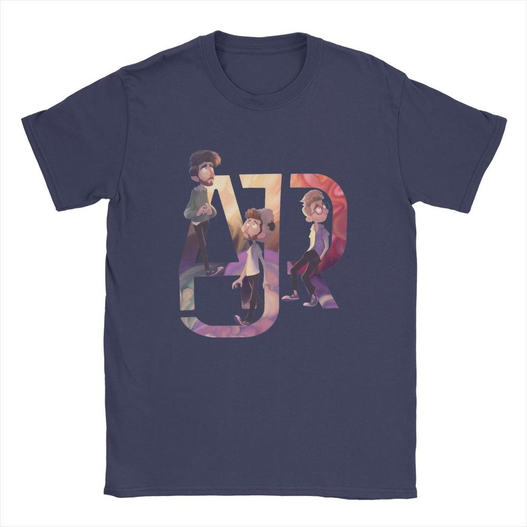 Novelty AJR Band Rock T-Shirts for Men O Neck Pure Cotton T Shirt Neotheater MusicTour Fashion Short Sleeve Tees Classic Tops