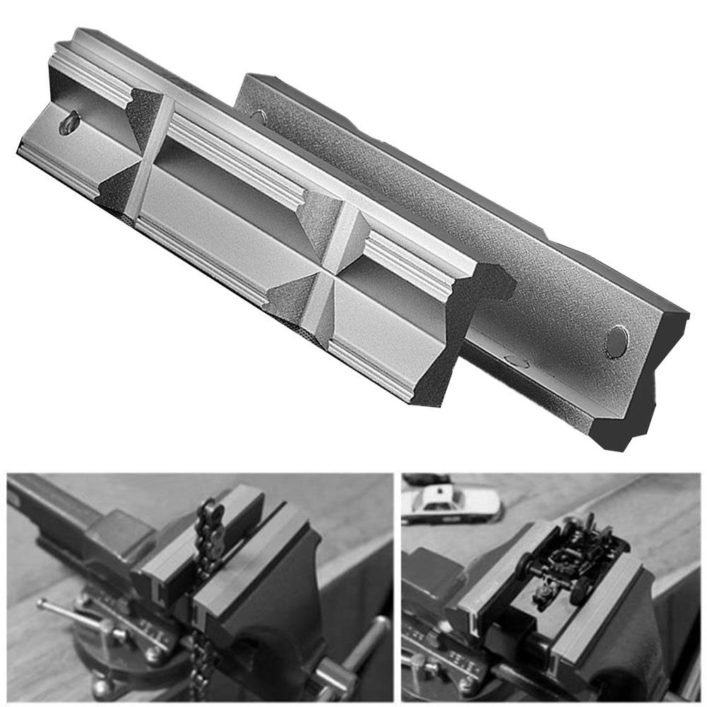 1pair CNC Milling Steels Vise Hard Jaw Fixture V-Type Jaw Aluminum Alloy 4" Or 8" V-clip 4 / 5/ 6 /8 Inch Vise Jaws Parts