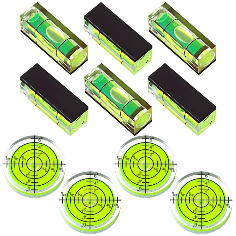 10Pcs High Precisions Magnetic Bubble Levels Tool For Photography And Engineering Applications Acrylic Bubble Levels 1