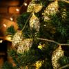 Golden LED Decorative Light String Pendant Light Post Ligh Battery Box Light String And Holiday Decoration