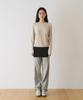 Ieoning Lace Banding Jersey Pants, Gray