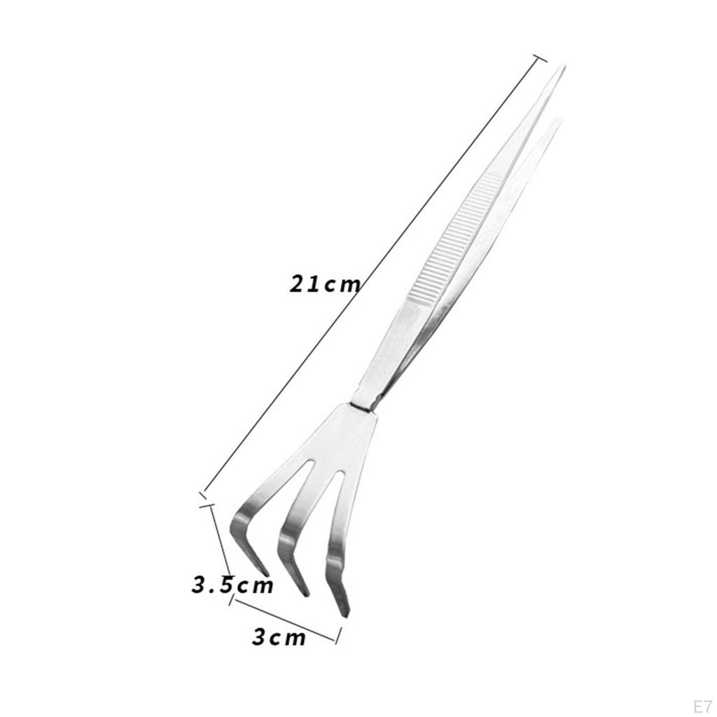 3 Prong Bonsai Roots Rake Cultivation Fork with Ergonomic Handle Removing Weeds Remover