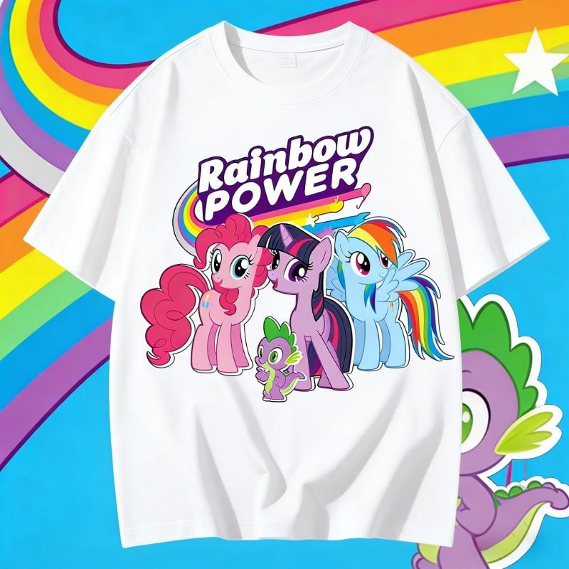 Hasbro My Little Pony Printed Children T-Shirt Breathable Cotton Y2K Style 110