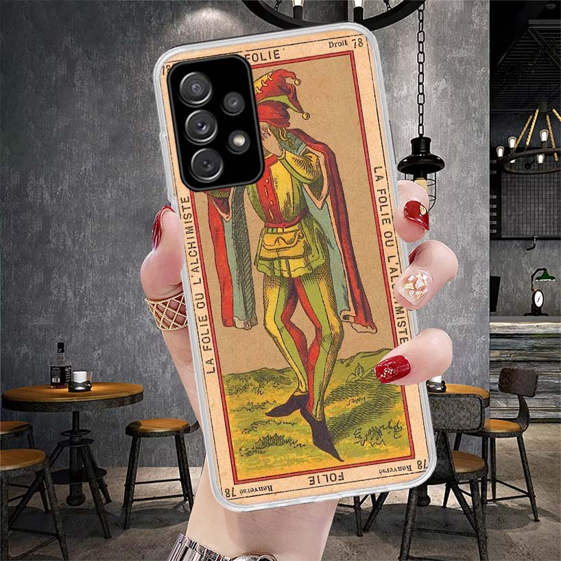Tarot Cards Reading Art Soft Phone Case For Samsung Galaxy A12 A22 A32 A52 A72 A02S A51 A50S A71 A70 A31 A20S Note 20 Ultra S10