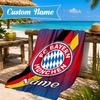 Personalisierbares Strandtuch FC Bayern München Wappen Kunst Mikrofaser Strandtuch, Leicht für Sommerreisen, Schwimmbad Fan Geburtstagsgeschenk