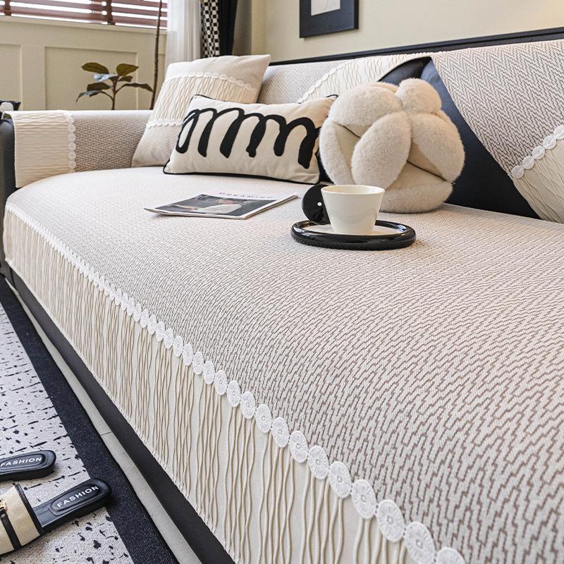 New French Cream Style Sofa Cushion Universal In All Seasons, High-End Light Luxury Non-Slip Sofa Cover Cloth Cover Towel