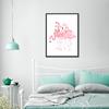 Watercolor Flamingo Canvas Painting Modern Living Room Bedroom Study Art Decor