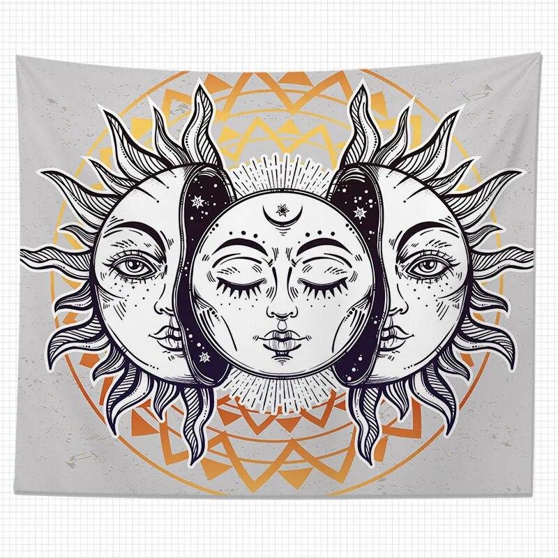 Tapiserie Zeul Soarelui Artă Totem de perete Decorare Acasă Sufragerie Agățat Pânză de fundal