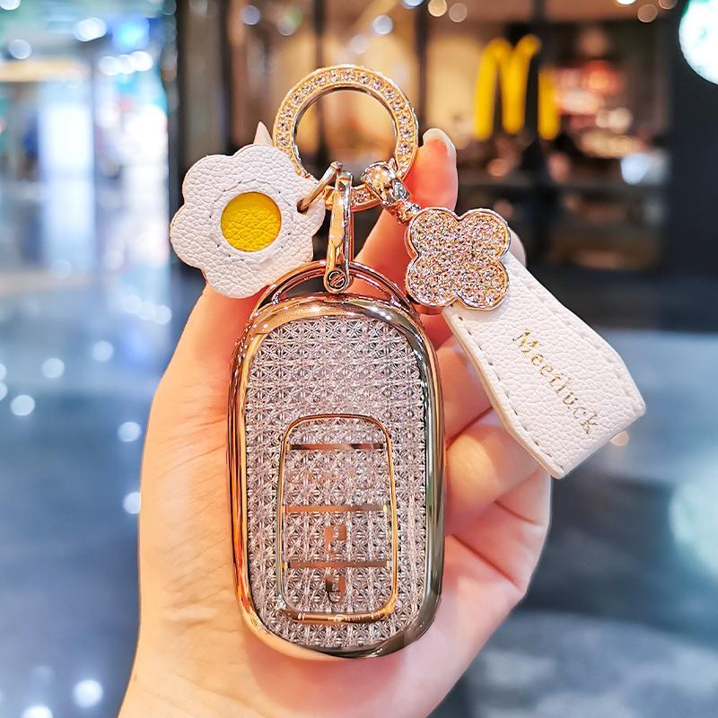 Car Key Case Cover Shell For Honda Civic 23 Crv Vezel Xrv Zrv Integra Hrv Ens1 E:Np Key Shell Keychain