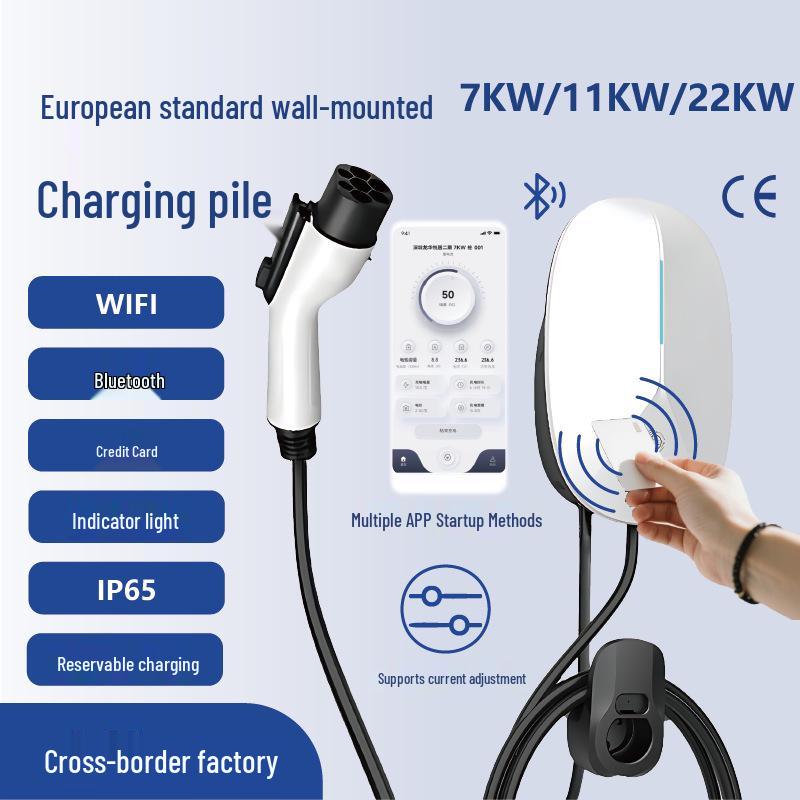 Universal 7KW/11KW Electric Vehicle Charging Station for Home & Commercial Use - Compatible with Tesla, BYD & Wuling Mini