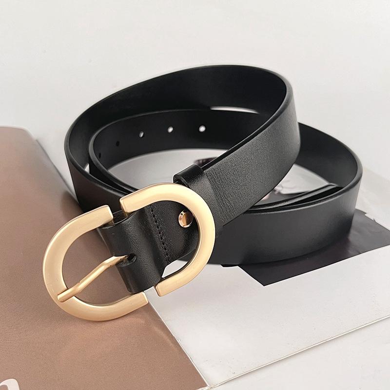 Top Layer Cowhide Genuine Leather Women's Belt Simple and Versatile Women's Casual Pants Jeans Women's Belt