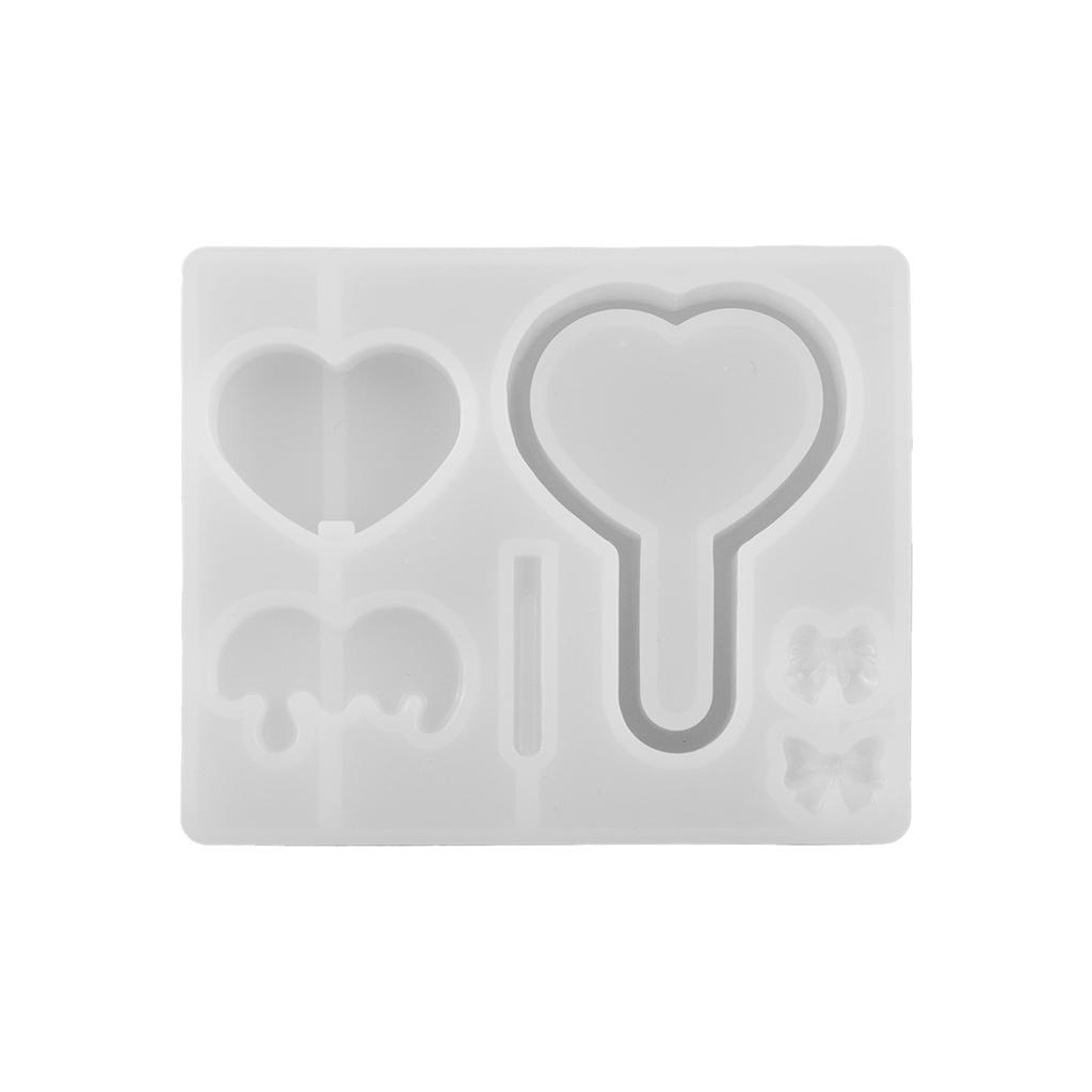 Cute Lollipop Quicksand Mold Handmade Pendant Silicone Mold Resin Casting Mold for DIY Keychain Jewelry Non-stick