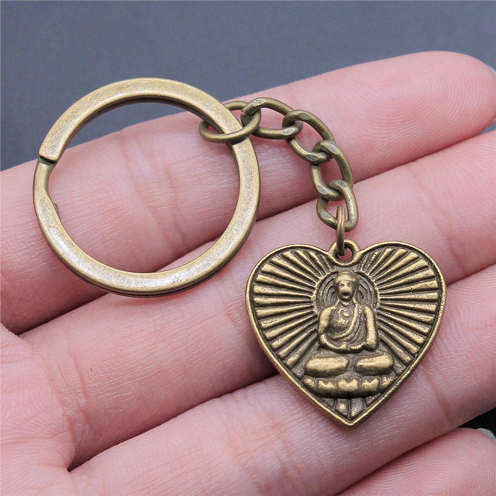 28mm Schlüsselanhänger Buddhismus Vintage Schmuckzubehör QY009