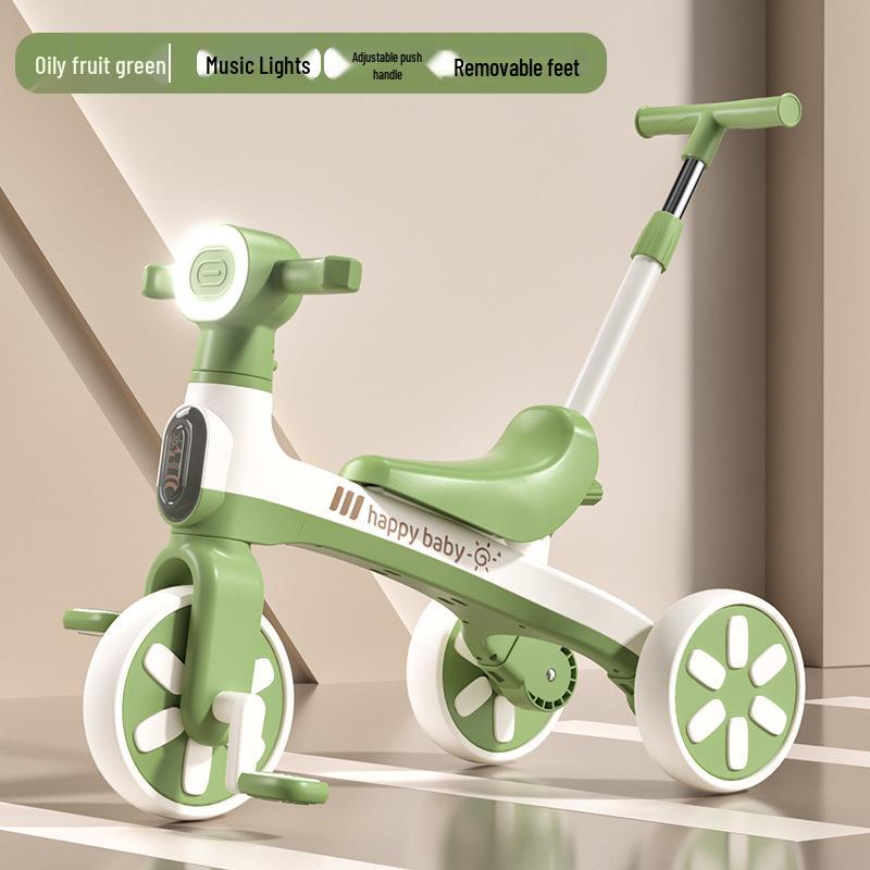 Multifunctional Children's Tricycle & Balance Bike with Music - Lightweight Outdoor Pedal Stroller