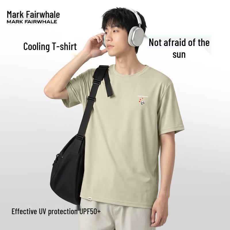 Mark Fairwhale Men s Ice Silk Sun Protection T-Shirt 3XL светло-бежевый