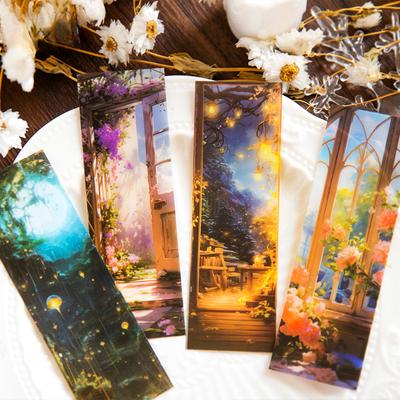 8 Pcs Transparent PET Dreamland Bookmark Fairy Forest Book Mark Bookmarks for Kids Women Teacher Students Gifts