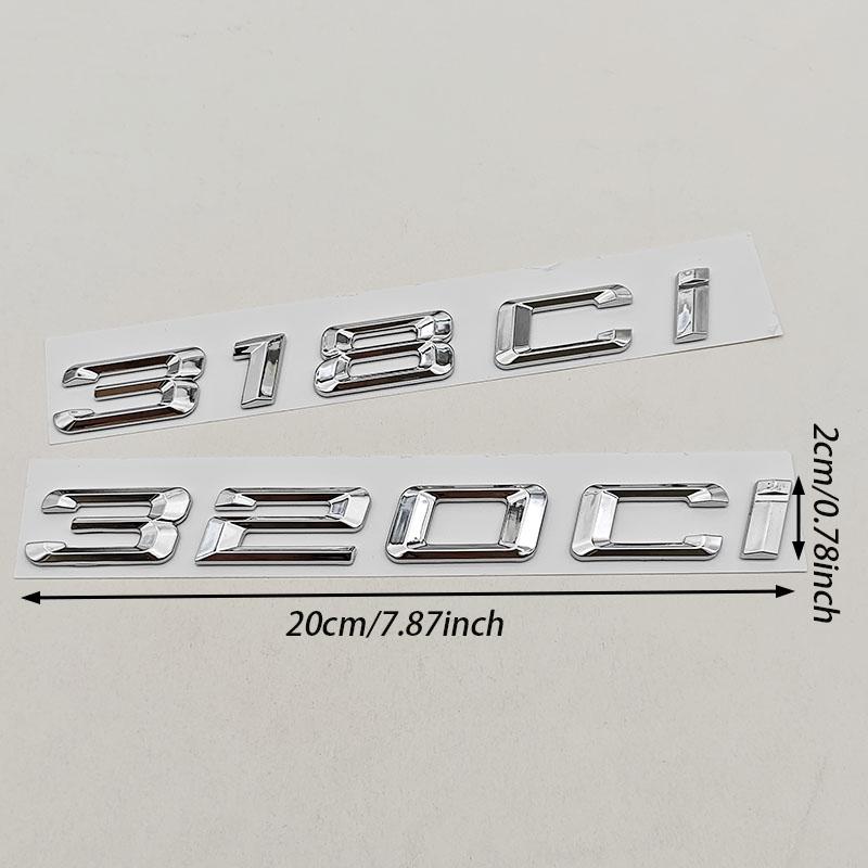 3D ABS Car Letters Logo 318Ci 320Ci 325Ci Rear Trunk Badge Sticker For BMW 318Ci 320Ci 325Ci  E46 Auto Tail Marking Accessories