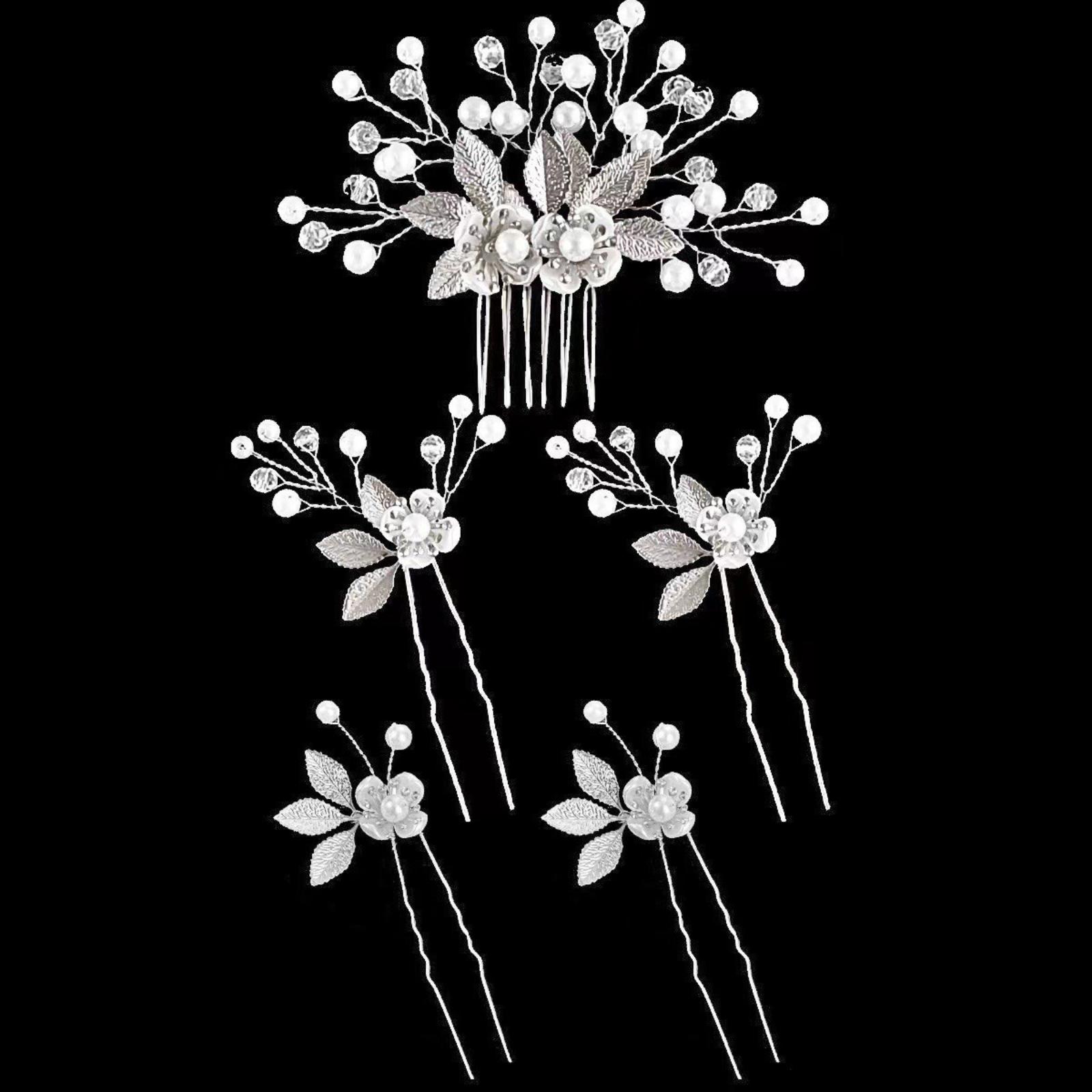 

Alloy Hair Clip Set Small Size Hairpin Hair Accessories Half Up Hair Claw Clips Side Hair Clips Hairpins Hair Decoration Hair Ornament FS24041601 One Size белый