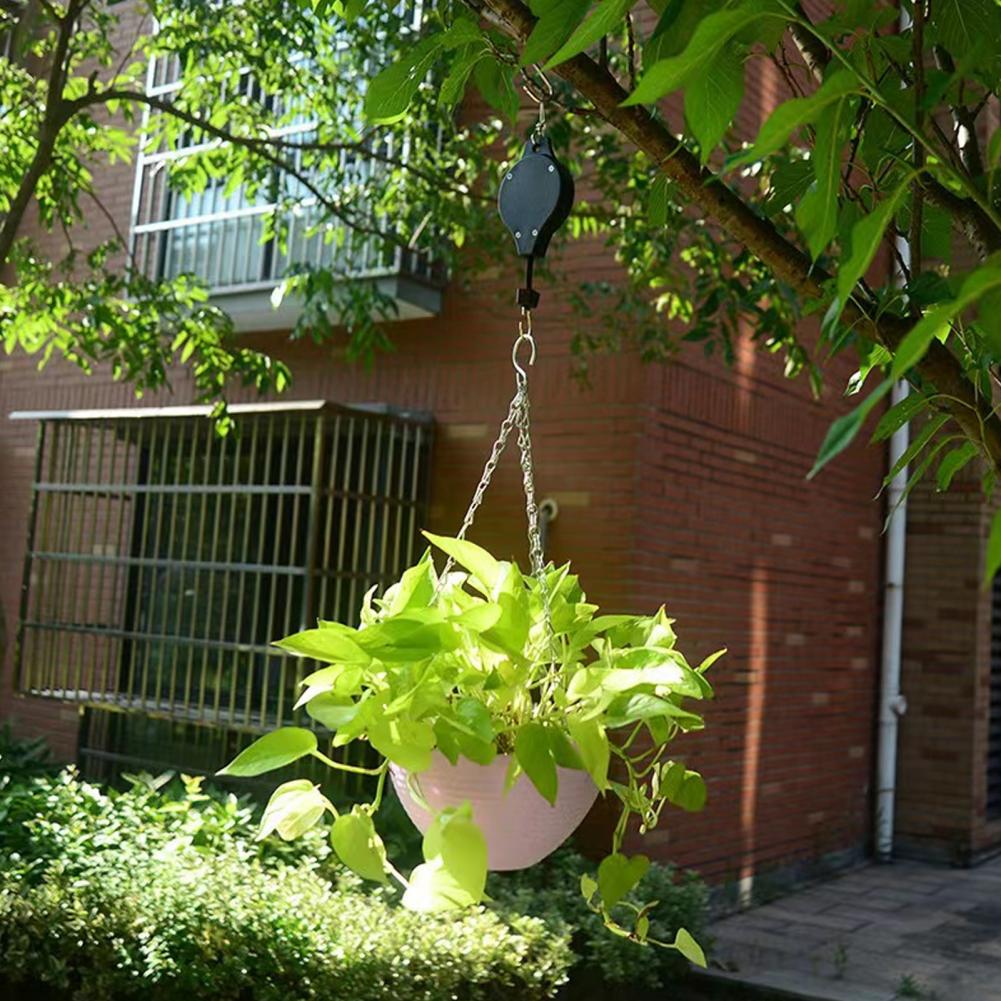 Plant Hanger Adjustable Height Gardening Retractable Hook Heavy Duty Retractable Plant Hanger with for Hanging for Garden
