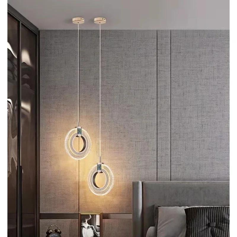 Lamp LED Modern Gold Pendant Lights,Minimalist Hanging Pendant Lighting Fixture For Bedroom,Kitchen Island,Dining Room,Entrywa