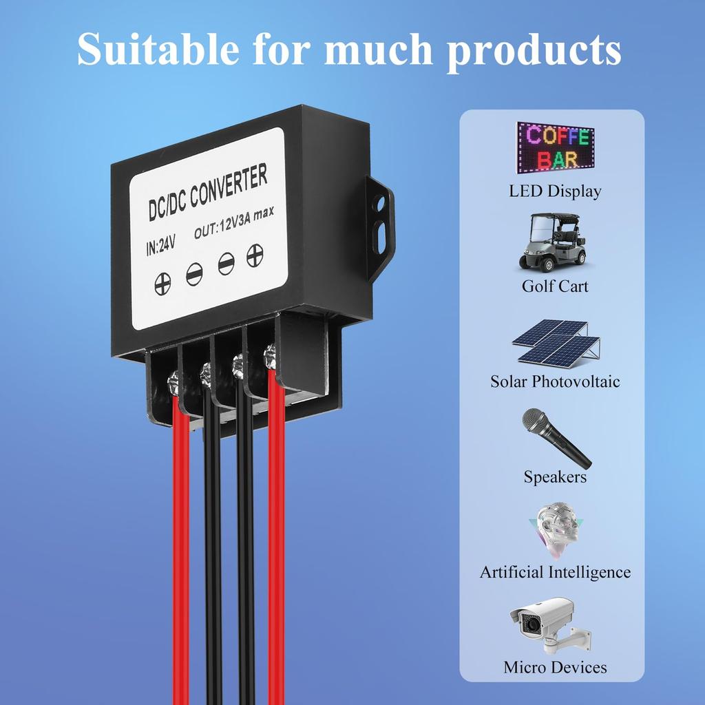 MZHOU 36W DC-DC Step Down Converter 24V To 12V 3A