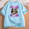Women Cotton Tshirt Even Baddies Get Saddies Raccoon Funny Oddly Specific Meme Graphic Printed T Shirt Unisex Cotton Tees