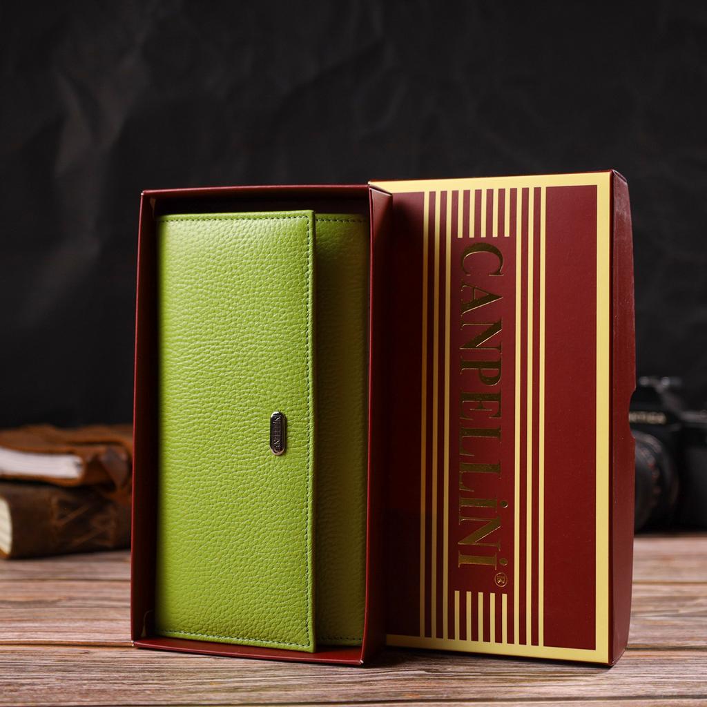 Youth Wallet Made of Genuine Leather Flotar CANPELLINI 21833 Light Green