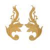 Diy Performance Clothing Decorative Iron-on Patch Sticker Embroidery Gold Silver Thread Yarn Costume Dress Geometric Applique