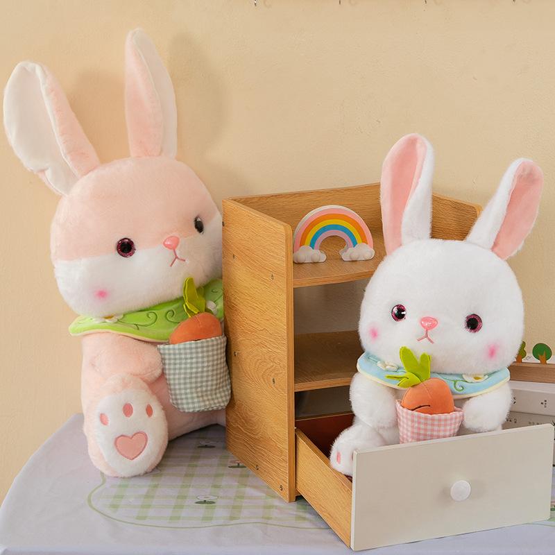 Carrot Rabbit Doll Hug Soothing Children White Rabbit Doll Muppet Plush Toy Female Sleeping Rabbit