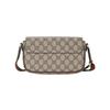 Gucci Ophidia Doppel G Logo Druckknopfverschluss Leinwand und Leder Mini-Schultertasche Damen Schultertasche Braun 764961-96IWG-8745
