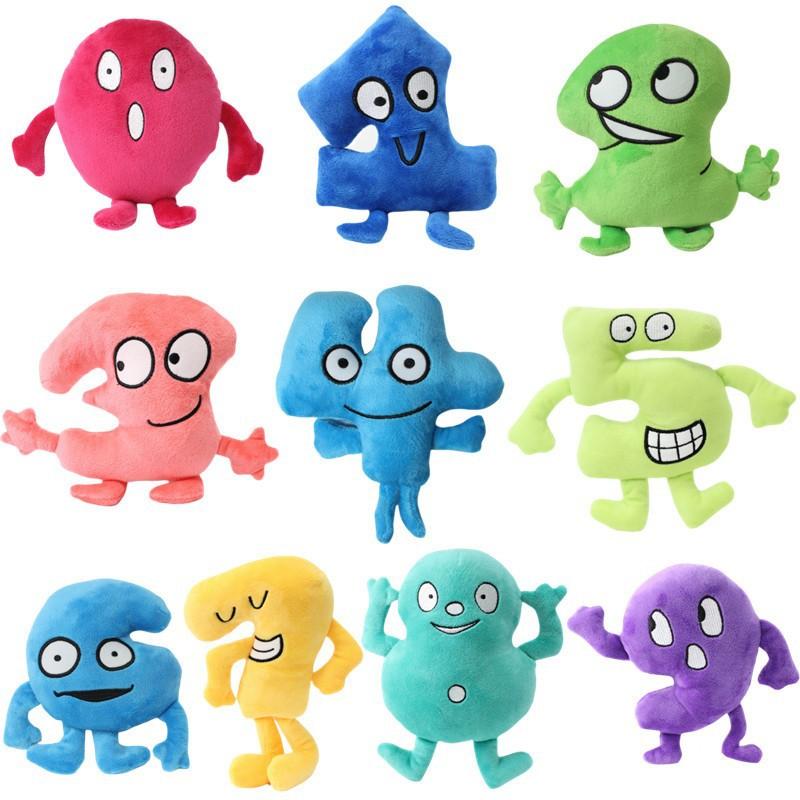 10Pcs Zero One Two Three Four Five Seven Eight Nine Battle For Dream Island Plush Toy Plushie Pillow Doll Boys Girls Xmas Gifts