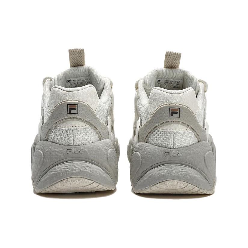 FILA Croissant Xmas Comfortable Versatile Slip Resistant Durable Low Top Casual Shoes Women sneakers White Gray F12W342103FTO
