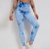 Tie Dye Enge Leggings Sport Frauen Fitness Mit Tasche Yoga Hosen Stretch Workout Leggings Schlanke Gym Leggings