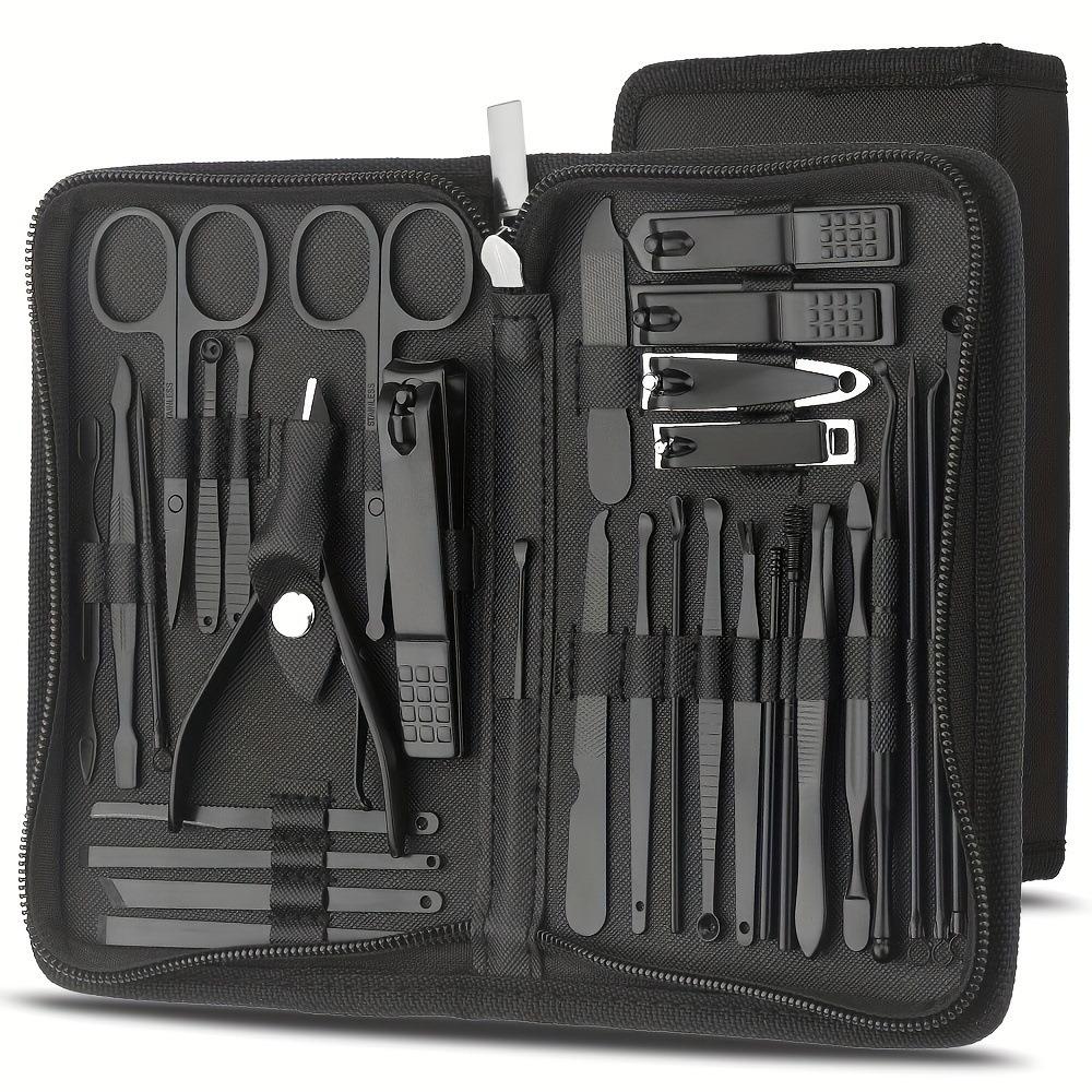 32pcs Stainless Steel Nail Clippers Kit with Storage Case Pedicure Kit Nail Grooming Kit  Home