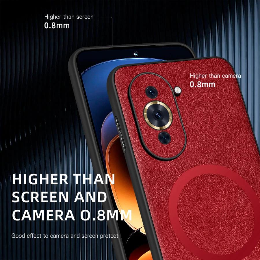 For Huawei Nova 10 10 Pro PU Leather Magnetic Ring Soft Edge Anti-Drop Anti-Fingerprint Phone Case