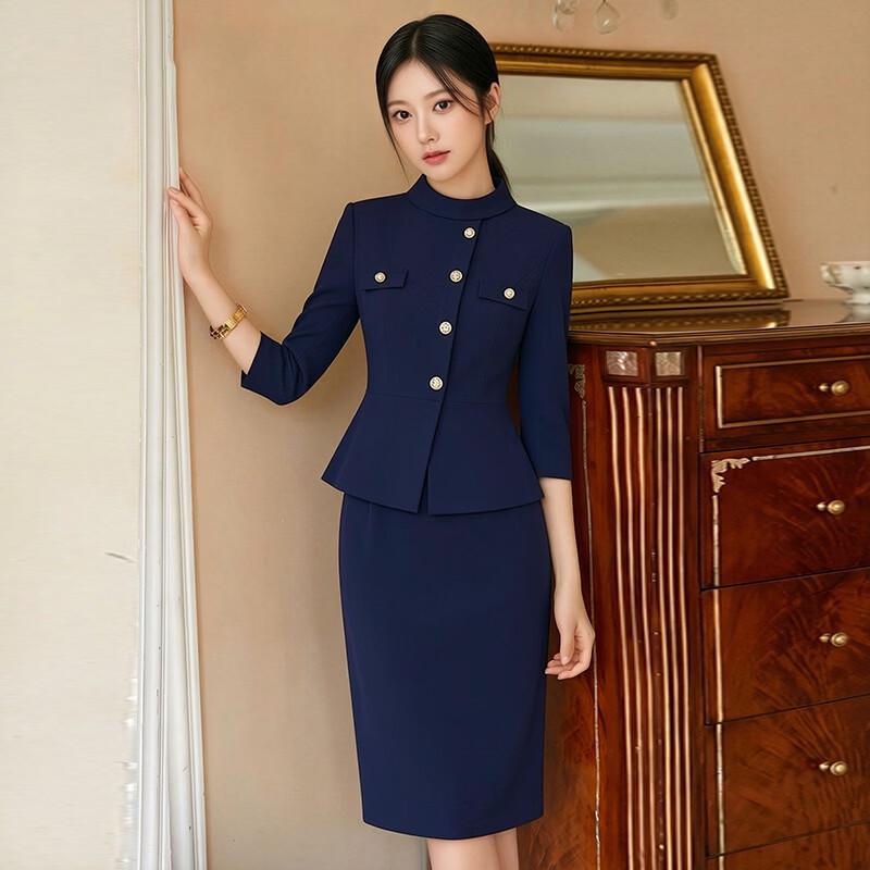 Teloman Women s Mid-Sleeve Professional Workwear Dress L