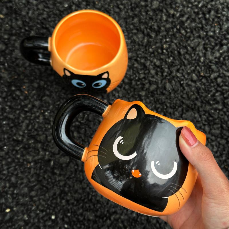 Drinking cup girls creative cat couple cup home mug male office ceramic breakfast cup