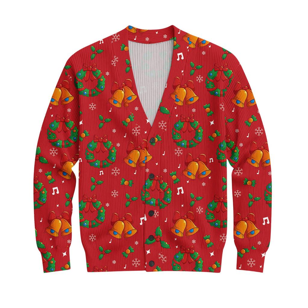 Men's Ribbed Knit Long-Sleeve Cardigan