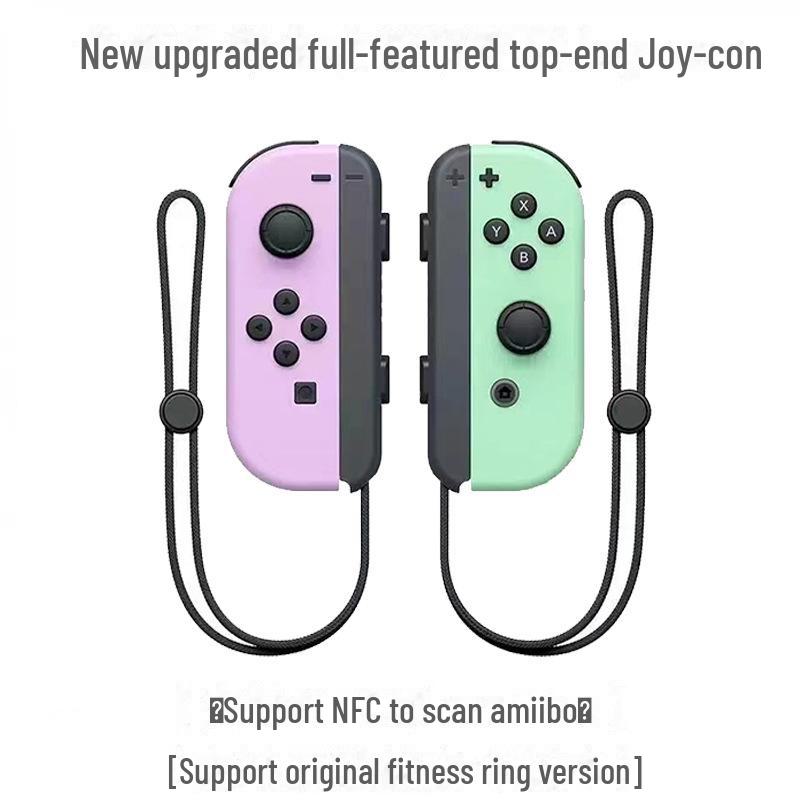 NS Switch JoyCon Bluetooth Controller with Left/Right Handles, Remote Wake-Up, and Hand Strap