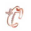 Butterfly Double-Layer Adjustable Ring - Elegant Women's Fashion Accessory
