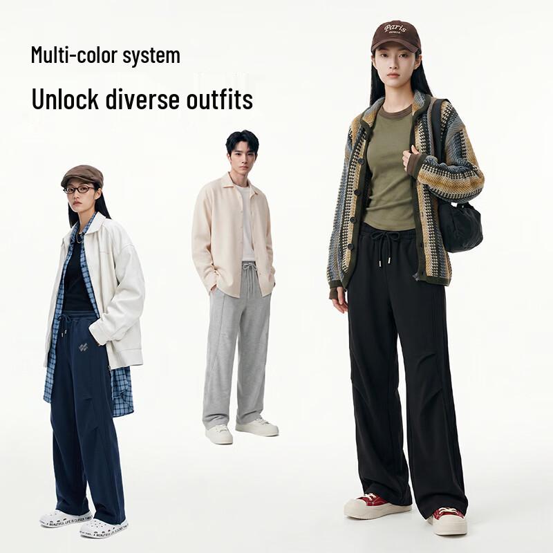 Warrior Men's American Style Loose Pleated Wide-Leg Pants