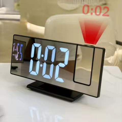 Tabletop Smart Alarm Clock for Children Desk Led Colorful Digital Mirror Alarm Clock With Multi Function