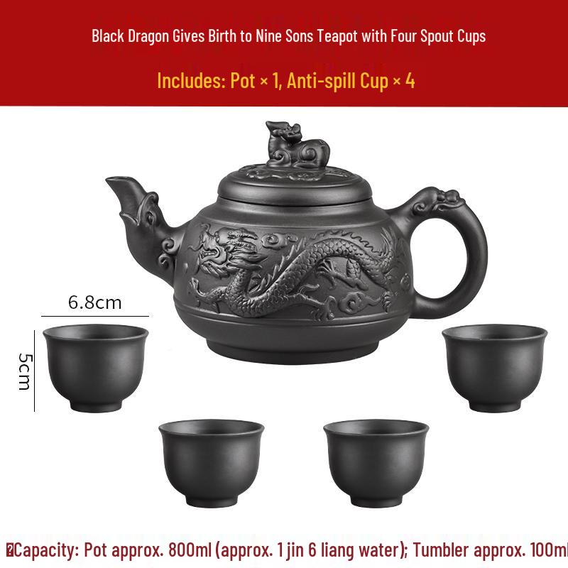 Large Yixing Zisha Handmade Ceramic Teapot for Kung Fu Tea