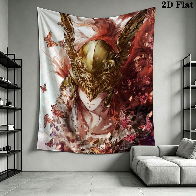 Malenia Fury Wall Hanging Printed Fabric Blanket Decorative Tapestries for Bedroom Living Room Home Decor